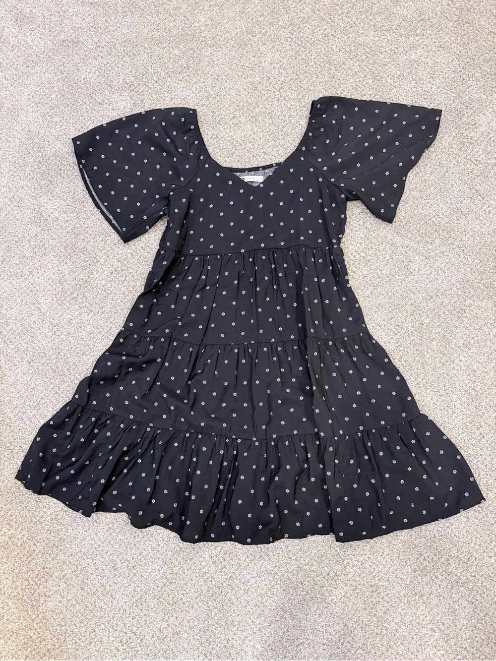 SO Goods for Life Black Polka Dot Tiered Girls Dress